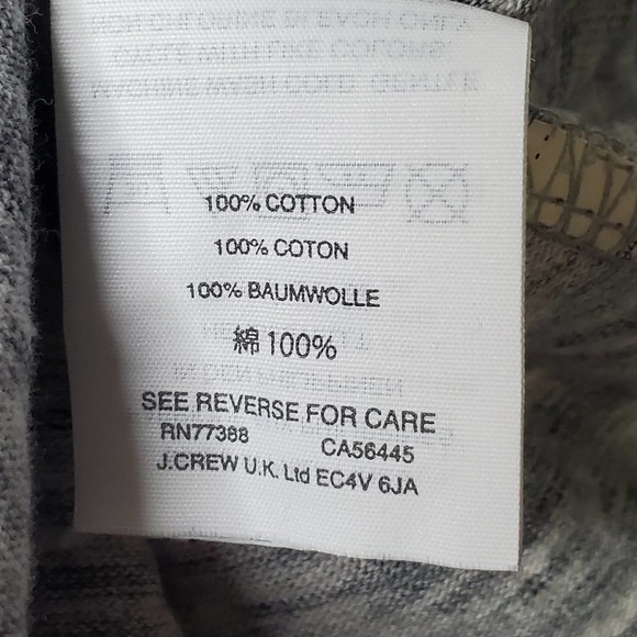 J. Crew Belted Cross Back Long Sleeve Top Gray Size XS - Picture 6 of 8